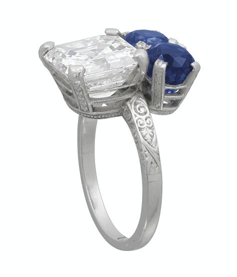 Tiffany And Co Diamond And Sapphire Ring