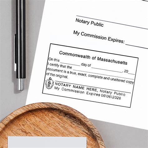 Massachusetts Certified True Copy Notary Stamp All State Notary Supplies