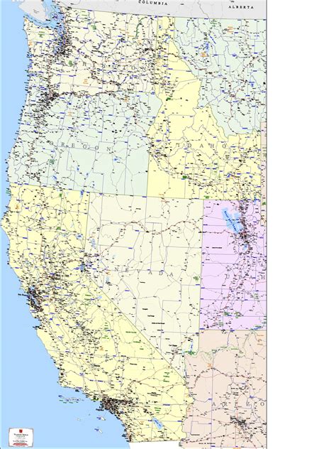 West Coast States Map Kroll Map Company