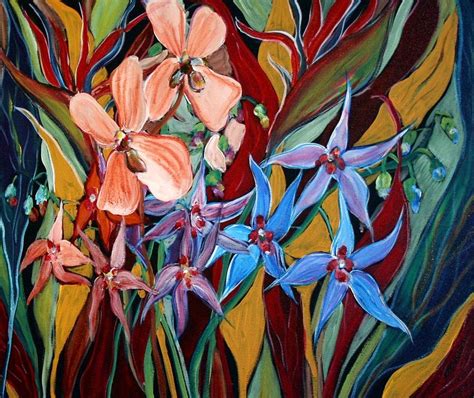 Exotic Flowers Painting By Luiza Vizoli Fine Art America