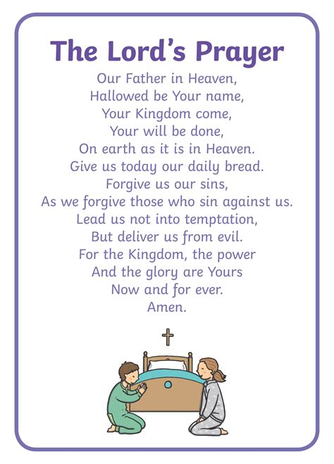 Free Printable Our Father Prayer Goimages Poof