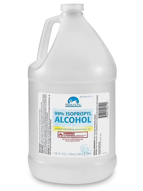 99 Isopropyl Alcohol 1 Gallon Bottle S 17475 Uline