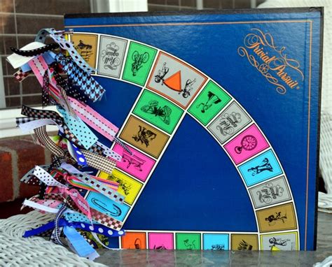 Trivial Pursuit Gameboard Blank Bound Recycled Upcycled Art