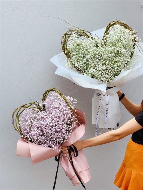 Nature has never looked so good with these timeless flowers: Colourful Baby-breath bouquet - TL FLORA