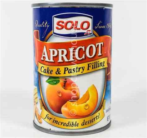 4 Cans Solo Apricot Cake Pastry Pie Filling Gourmet 12oz Per Can Dented