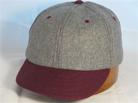 Baseball Cap 6 Panel Soft Wool Flannel With Supple Leather Sweatband