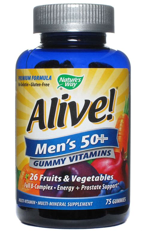 Each website has its own basis for making reviews. Alive Men's 50 Plus Gummy Multi Vitamin 75 Caps, $12.19ea ...
