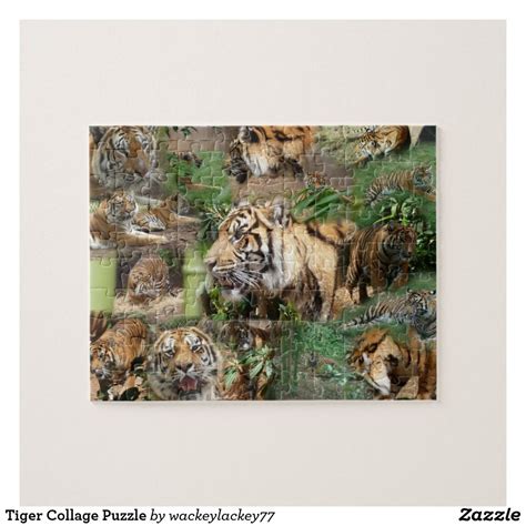 Tiger Collage Puzzle Custom Puzzle Print Images Collage