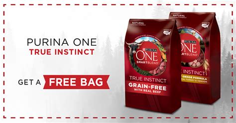 While we offer coupons on our website, our coupons may also be featured online, in magazines, in newspapers, like the sunday paper, in/on our packaging and occasionally in stores. Free Bag of Purina One True Instinct Pet Food Coupon ($9 ...