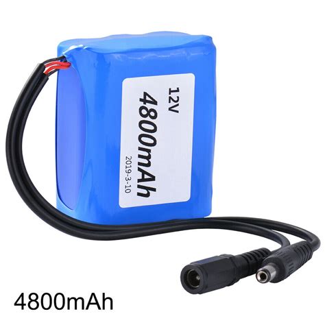 Dc 12v 4800mah Backup Power Portable Rechargeable Li Ion Battery Pack