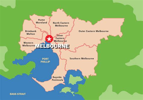 Melbourne Map Vector Art At Vecteezy