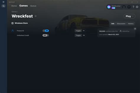 Wreckfest Cheats And Trainer For Windows Store Trainers Wemod Community