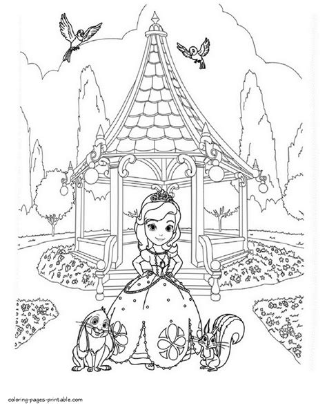 Free coloring pages Sofia the First || COLORING-PAGES-PRINTABLE.COM