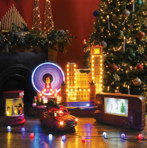 London Big Ben City Scene With Carousel Indoor Christmas Lights Big