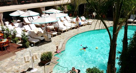 The Pool Bar And Café At Beverly Wilshire Beverly Hills A Four Seasons