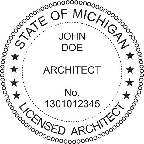 Michigan Architect Stamps