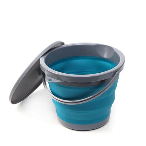 5l Folding Thicker Silicone Buckets For Kitchen Bathroom Storage