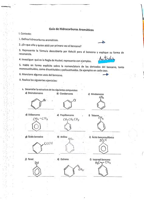 Guía De Hidrocarburos Aromáticos Química Orgánica Studocu