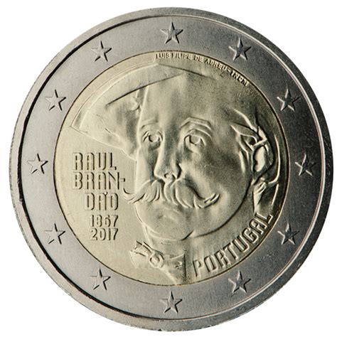 Portugal 2 Euro Münze 150 Geburtstag Raul Brandão 2017 Euro