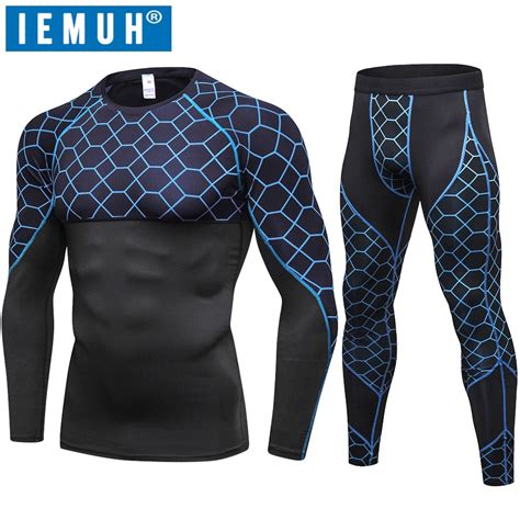 iemuh new long johns winter thermal underwear sets men quick dry anti microbial stretch men s