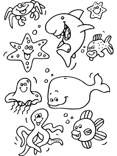 Zeedieren Coloring Pages Underwater Animals Animal Coloring Pages