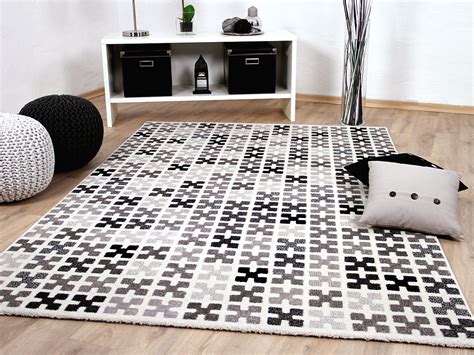 Raumkult24.de der onlineshop mit dem bundesweiten handwerkerservice! Designer Teppich Sevilla Modern Grau Creme Pixel