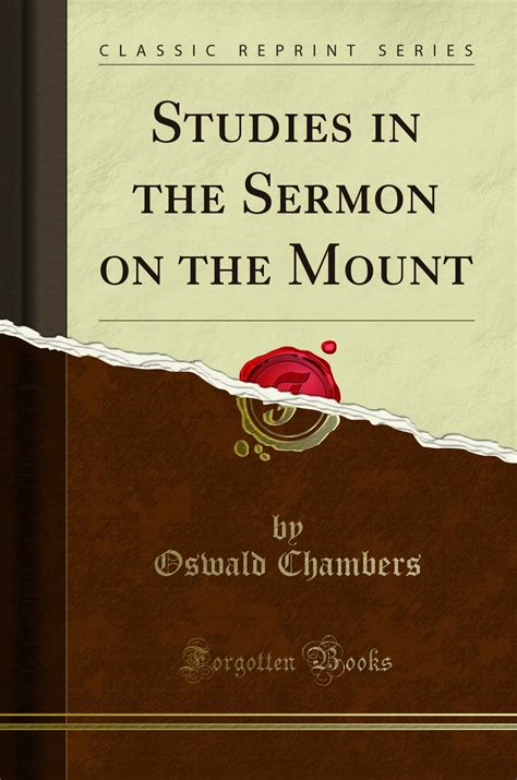 Studies In The Sermon On The Mount Classic Reprint 9781440068591 Ebay