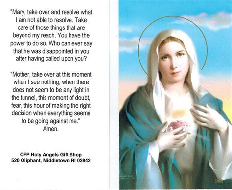 Immaculate Heart Of Mary Mother Teresa S Prayer To Mary Ph