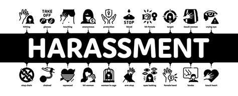 Sexual Harassment Minimal Infographic Banner Vector 17383844 Vector Art