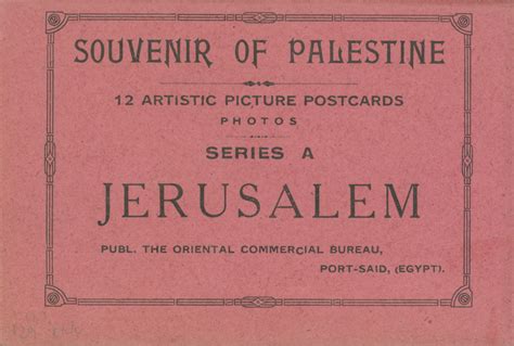Two Sets Palestine Postcards Kedem Auction House Ltd