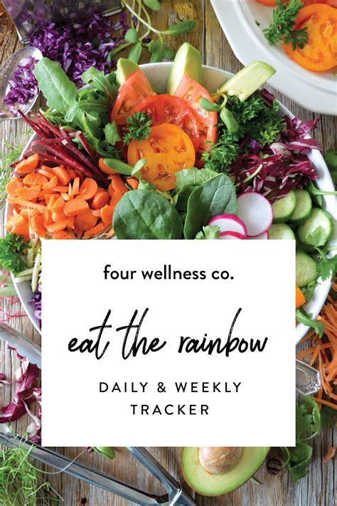 Eat The Rainbow Daily And Weekly Fruit And Vegetable Tracker Healthy