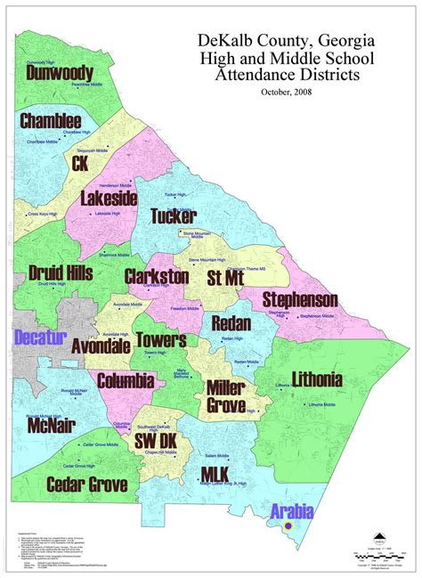 Dekalb County School District Map Map Of West