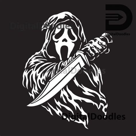 Ghostface Digital File Download Scream Horror Movie Svg Etsy
