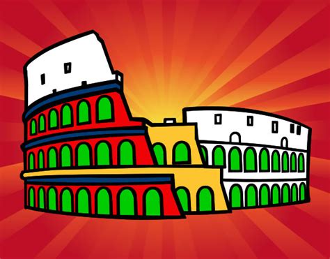 El anfiteatro flavio o coliseo, fue el mayor de todos ellos y una de las más grandes construcciones en la antigüedad. Dibujo de Coliseo romano pintado por Tivisolet en Dibujos.net el día 25-02-14 a las 19:04:56 ...