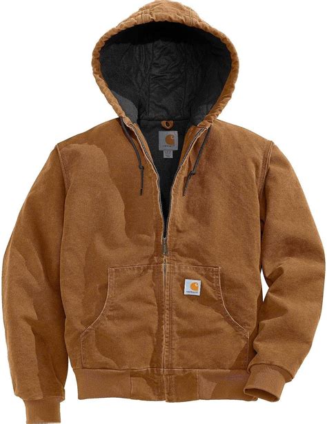 carhartt men s big and tall quilted flannel lined sandstone active jacket j130