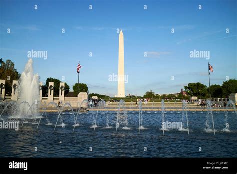 Memorial Pool And Fountains Of The National World War 2 Memorial In