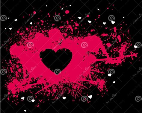 Pink Silhouette Of Heart Stock Illustration Illustration Of Background