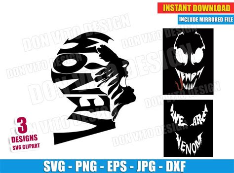 Download We are Venom Face Bundle (SVG dxf png) Marvel Spiderman ...