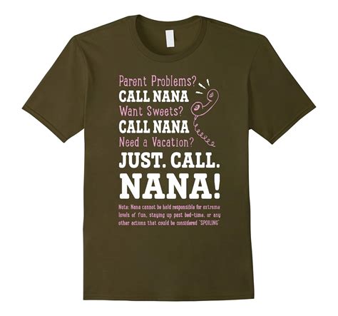 Just Call Nana T Shirts Funny T For Grandmagrandmother Art Artvinatee