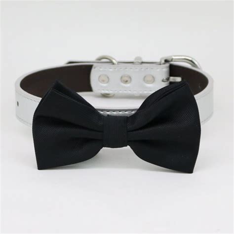 Black Dog Bow Tie Collar Black Gray Brown Ivory Copper Gold Etsy