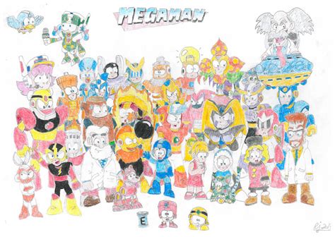 Megaman Group Shot Poster By Cuddlesnowy On Deviantart