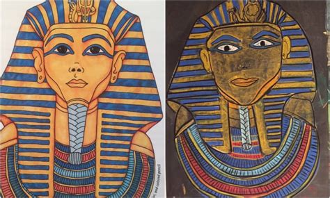 King Tutankhamun Tut Chalk Drawing Ancient Egypt Pepper And Pine