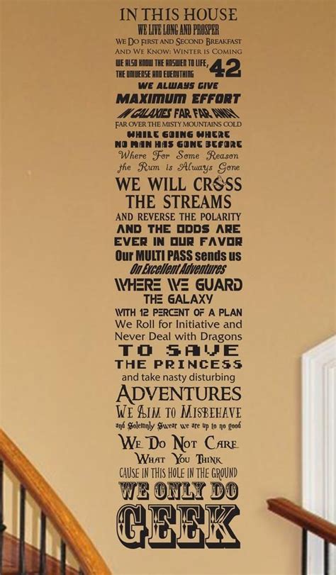 In This House We Do Geek Customizable Vinyl Wall Decal V15 Fantasy