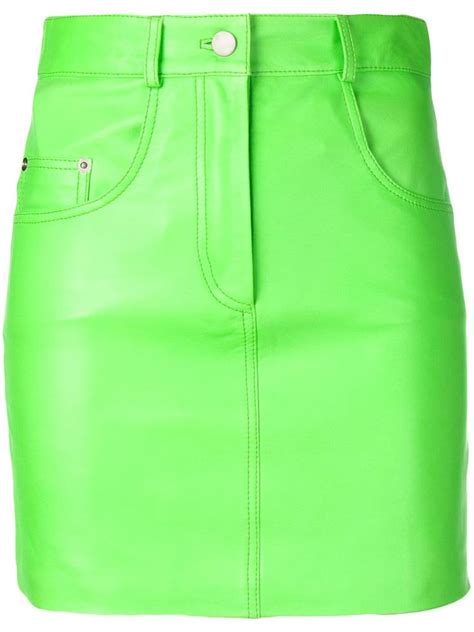 Manokhi Fitted Mini Skirt Green Mini Skirts Body Con Skirt Ladies