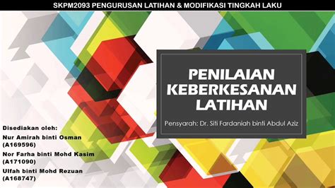 % kehadiran murid ke sekolah meningkat. SKPM2093 TOPIK 9 : PENILAIAN KEBERKESANAN LATIHAN - YouTube