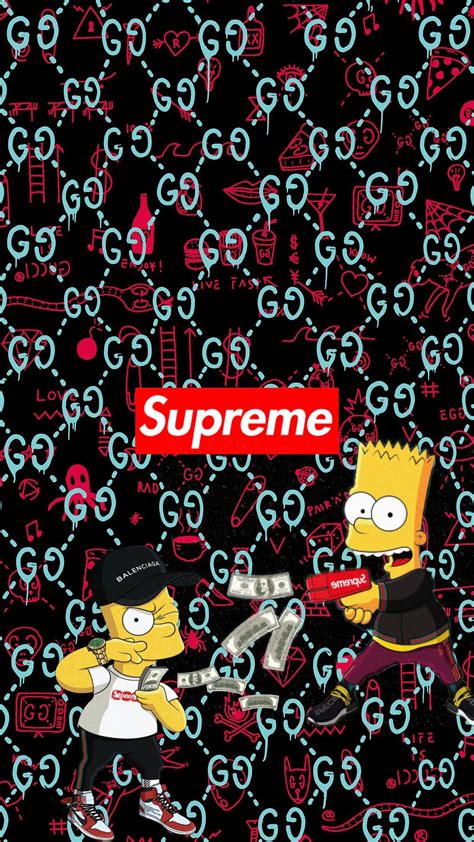 Bart Simpson Aesthetic Supreme Wallpaper