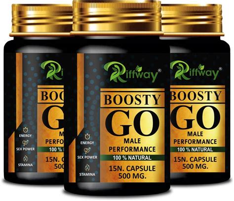 Riffway Boosty Go Shilajit Capsules For Long Timing Bigger Harder Male