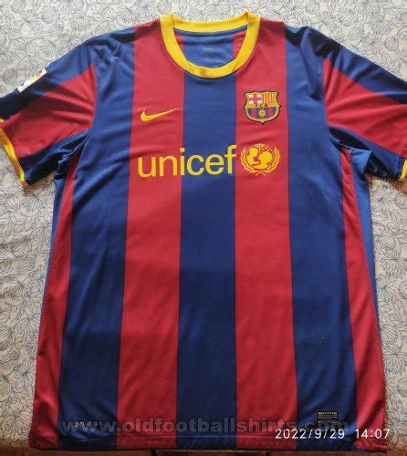 Barcelona Home Football Shirt 2010 2011 Sponsored By Unicef