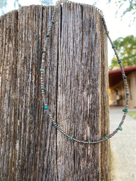 Natural Turquoise Seeds Beaded Choker Choker Necklace Etsy