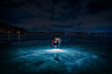 Minnesota Frozen Lake Ice Flashlight After A Winter Warm U Flickr